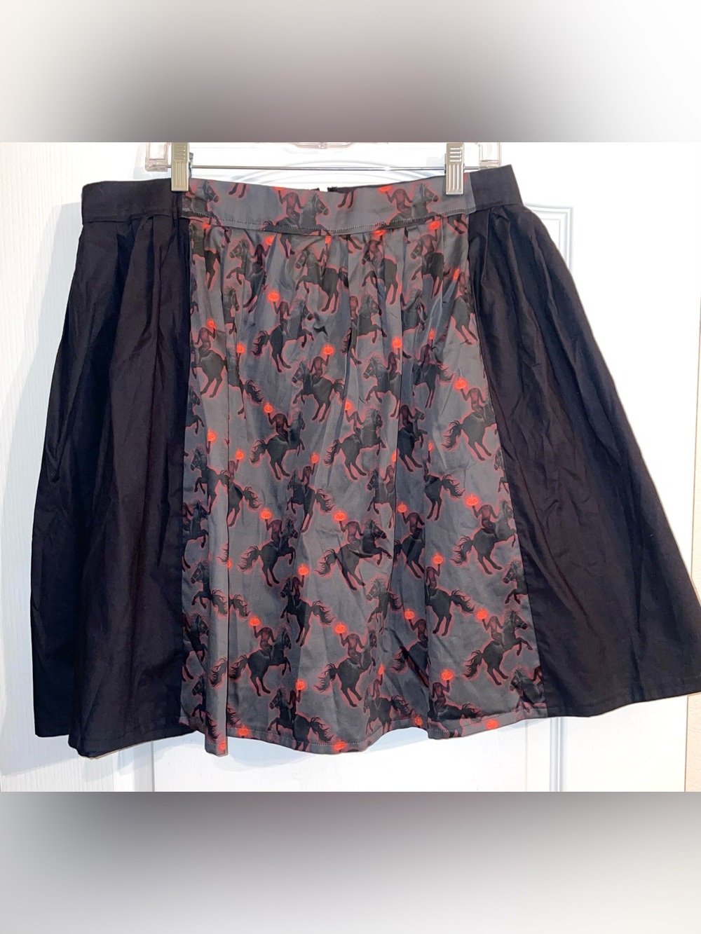 Headless Horseman Panel Handmade Halloween Skirt 2X